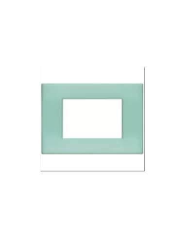 Bticino light n4803vp placca 3 posti verde opalino